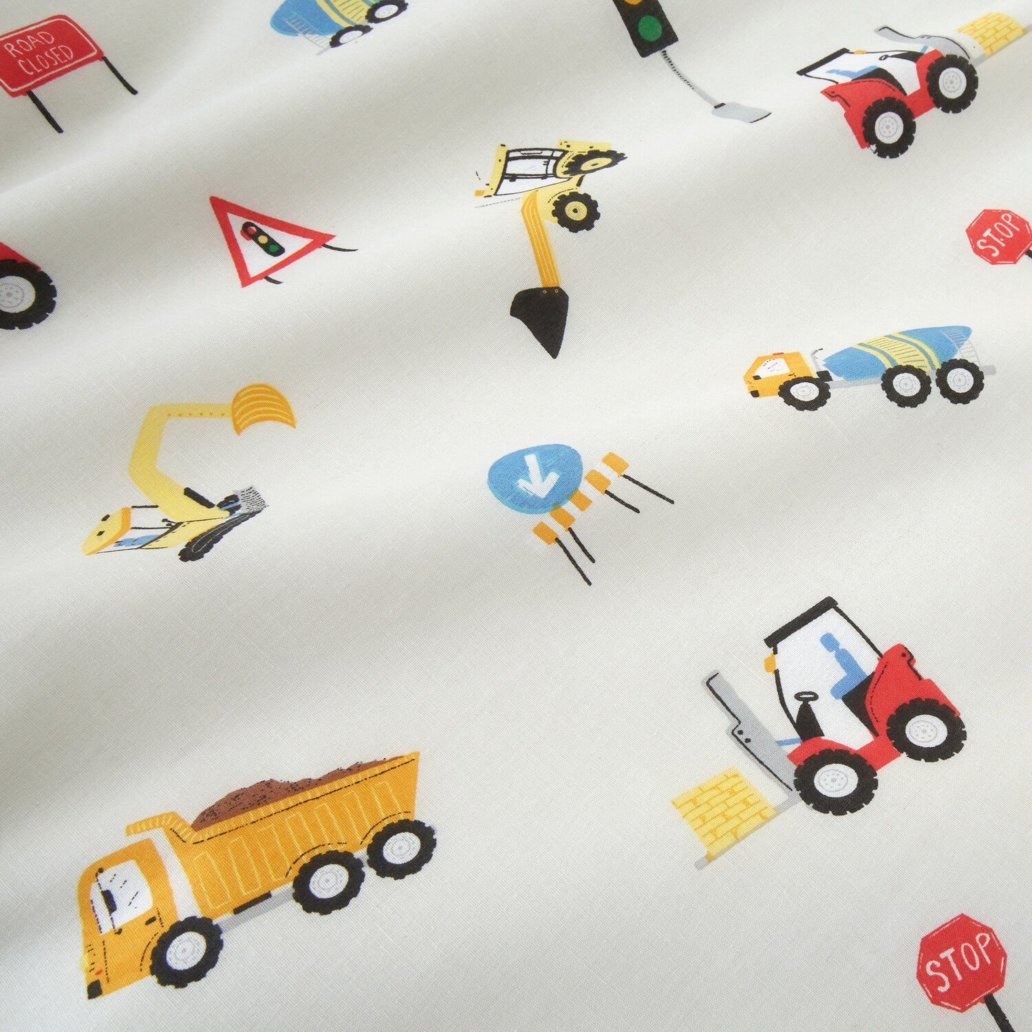 Diggers Natural Duvet Set   - Multicolour Image 4