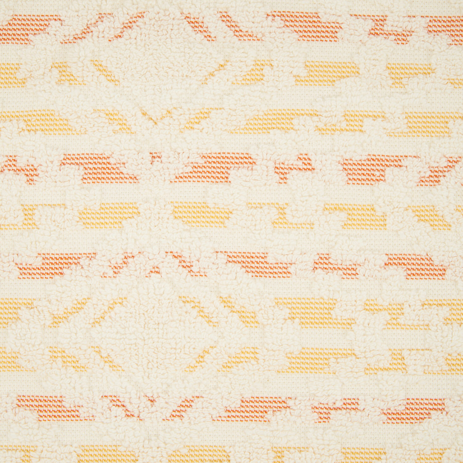 Boho Tassel Hand Towel - White and Orange Image 5