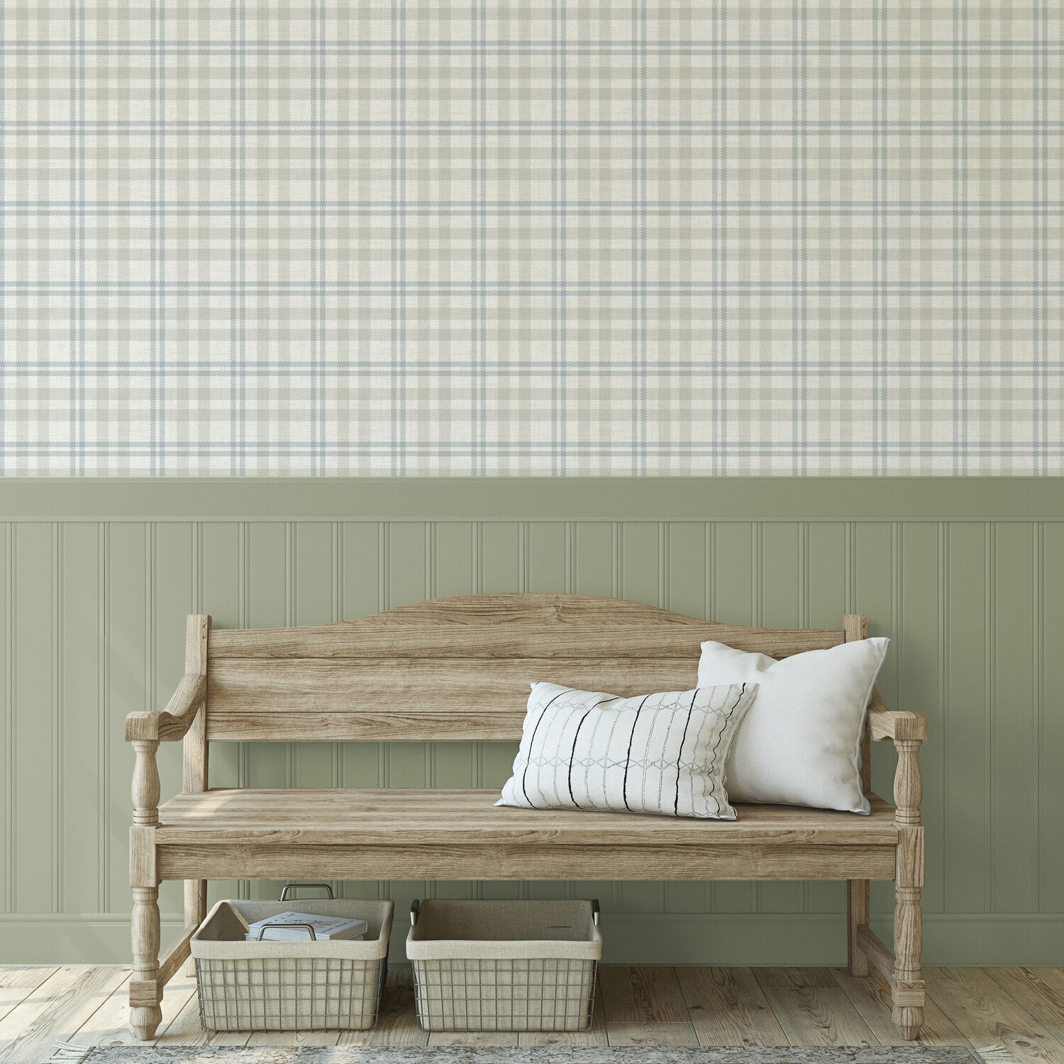 Countryside Check Wallpaper - Natural Image 5