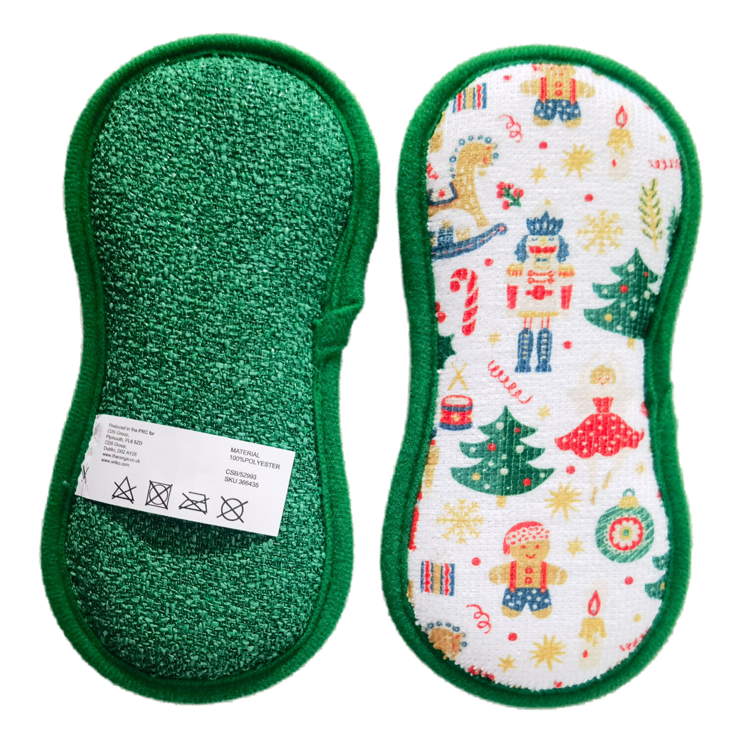 Pack of 3 Nutcracker Cleaning Pads - Green and Red Image 4