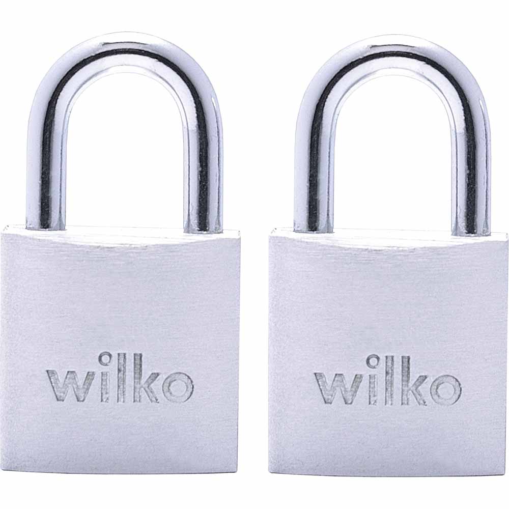 Wilko Titan 2x20mm Aluminium Padlock Image 2