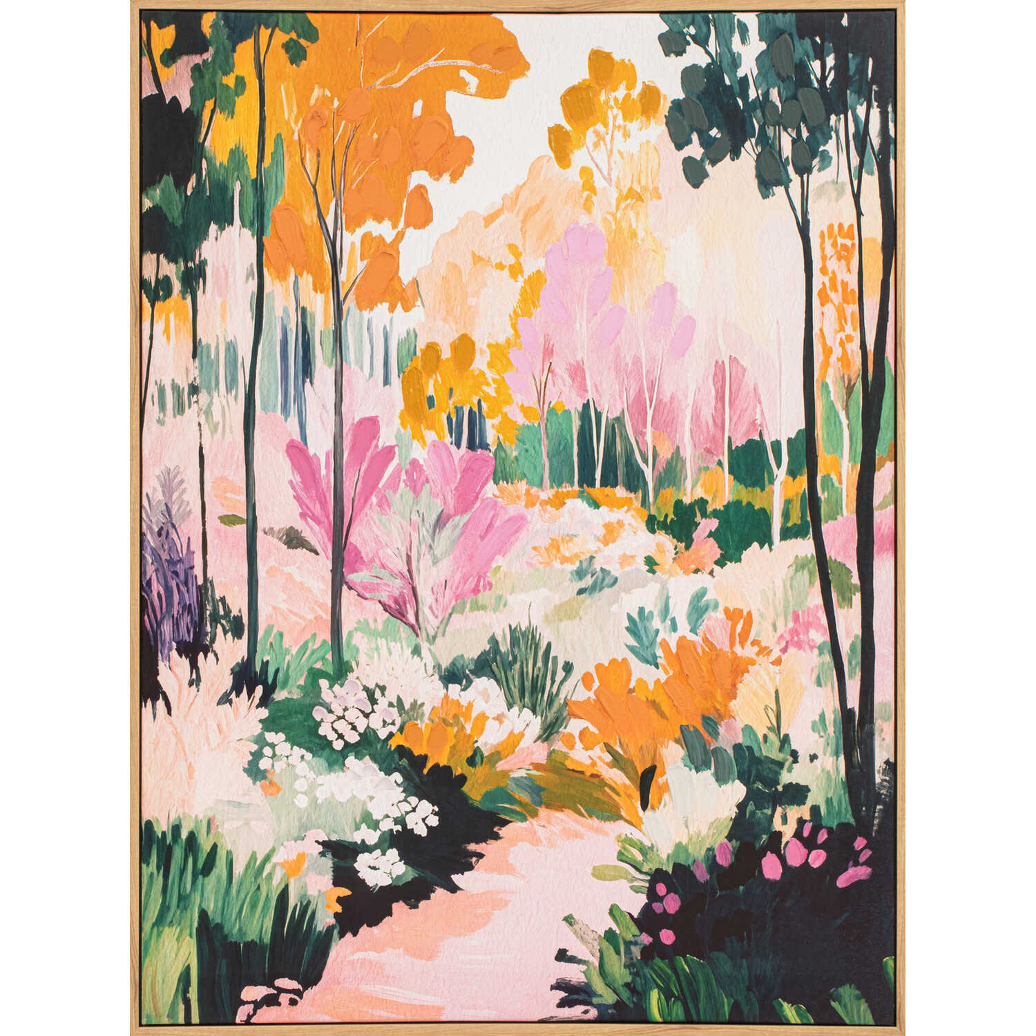 Colourful Abstract Woodland Canvas Image 2
