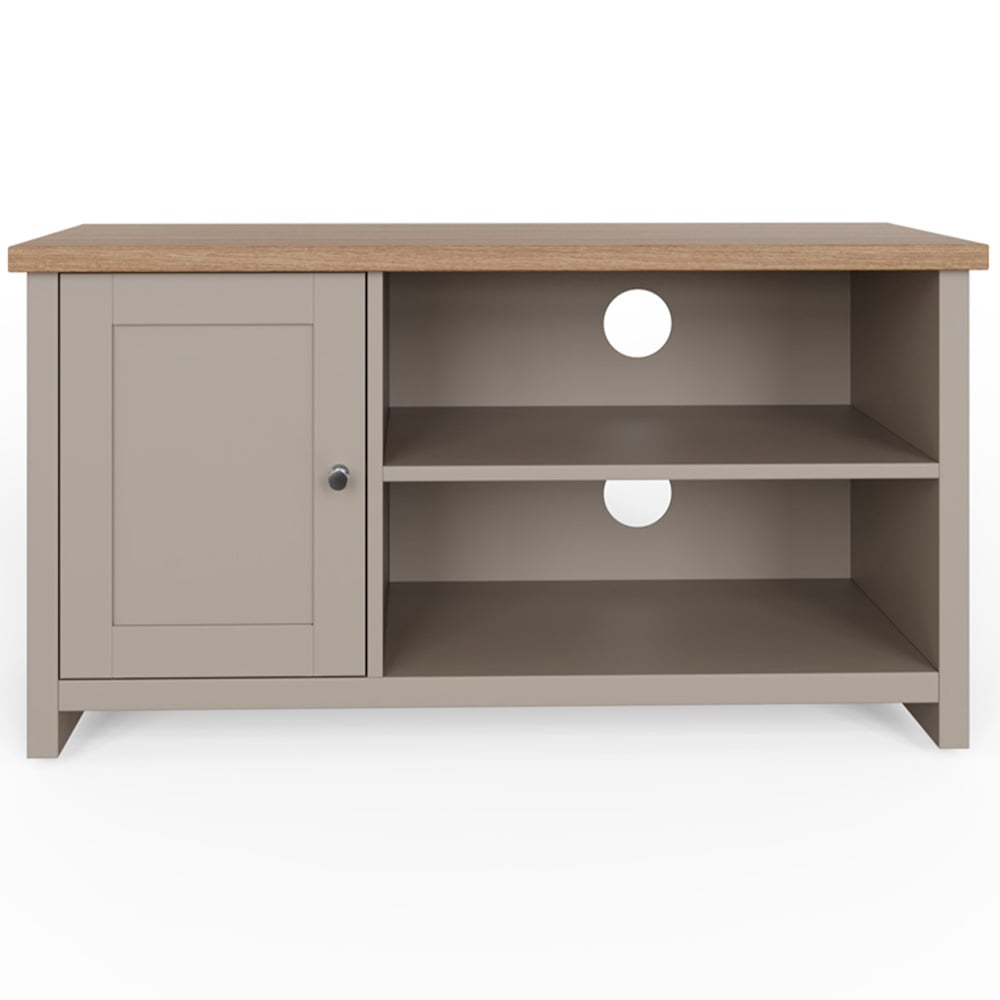 GFW Lancaster Single Door 2 Shelf Grey Small TV Cabinet Image 4