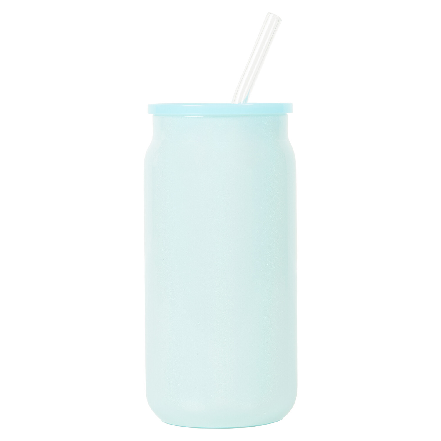 Glass Drinking Jar with Plastic Lid - Multicolour Image 6