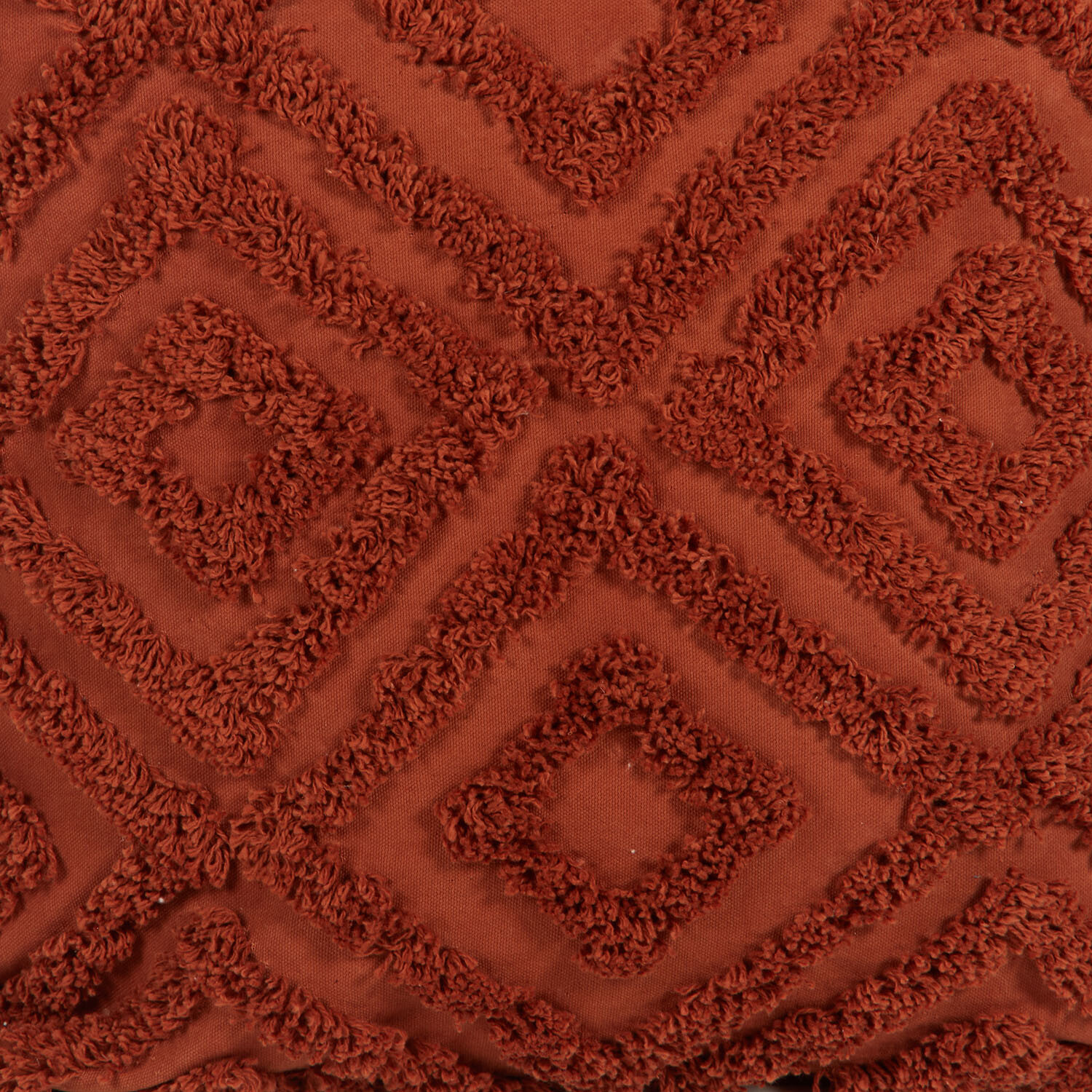 Tangier Rust Tufted Cushion  Rust Image 4