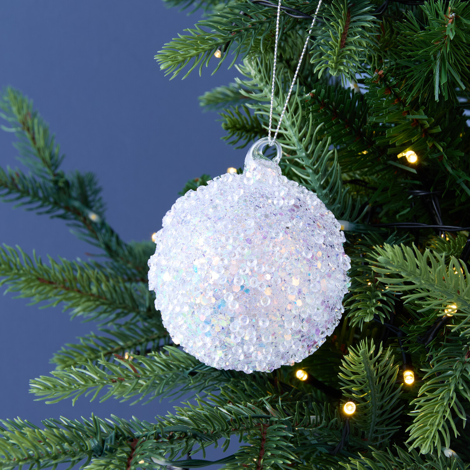 Icy Lilac Beaded Bauble or Droplet Image 5