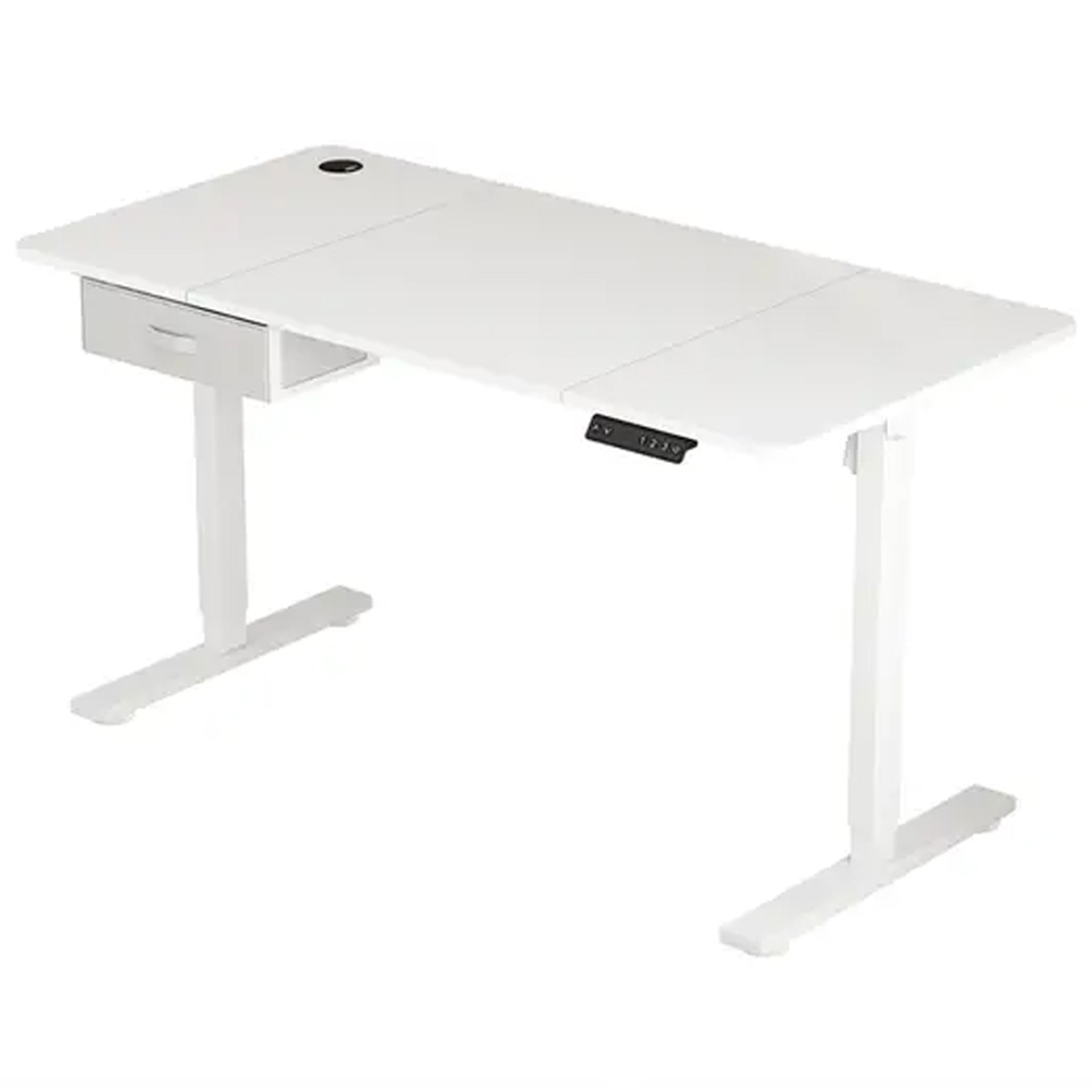 Easton Height Adjustable Electric Computer Desk White Image 2