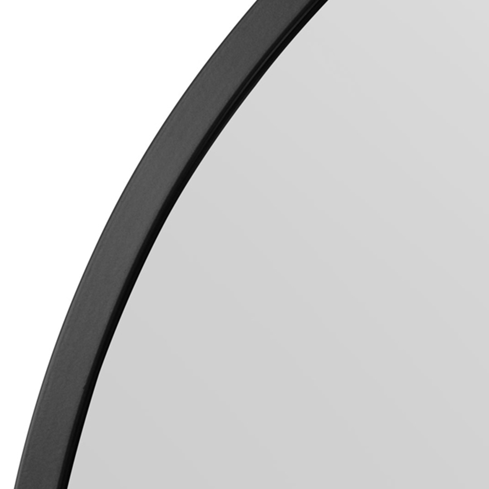 MirrorOutlet The Arcus Black Framed Arched Leaner and Wall Garden Mirror 100 x 100cm Image 5