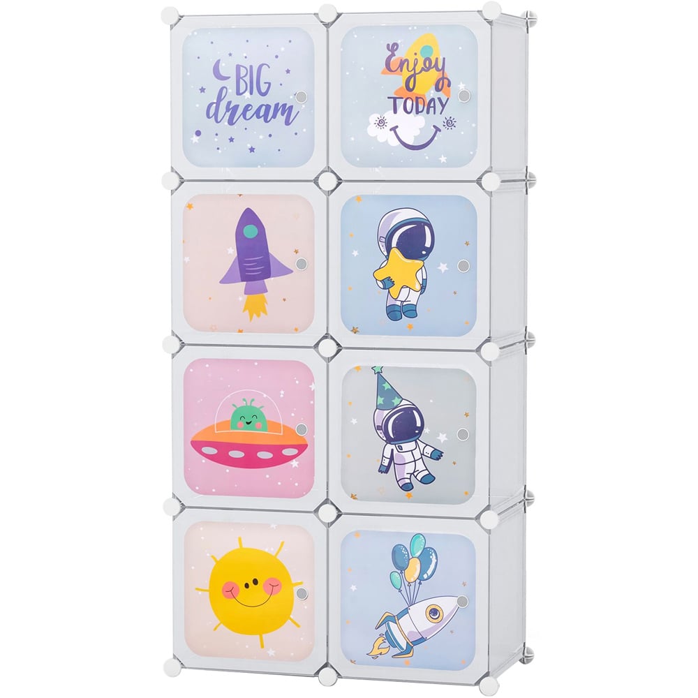 Costway White 8 Cube Baby Closet Organiser Image 2