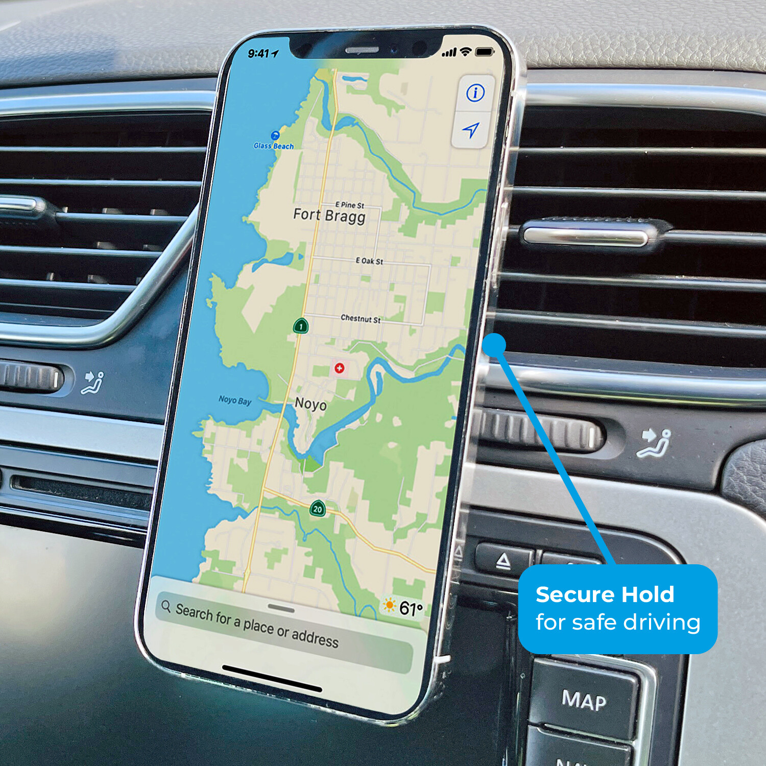 Simply Auto Vent Clip Magnetic Phone Holder - Black Image 3