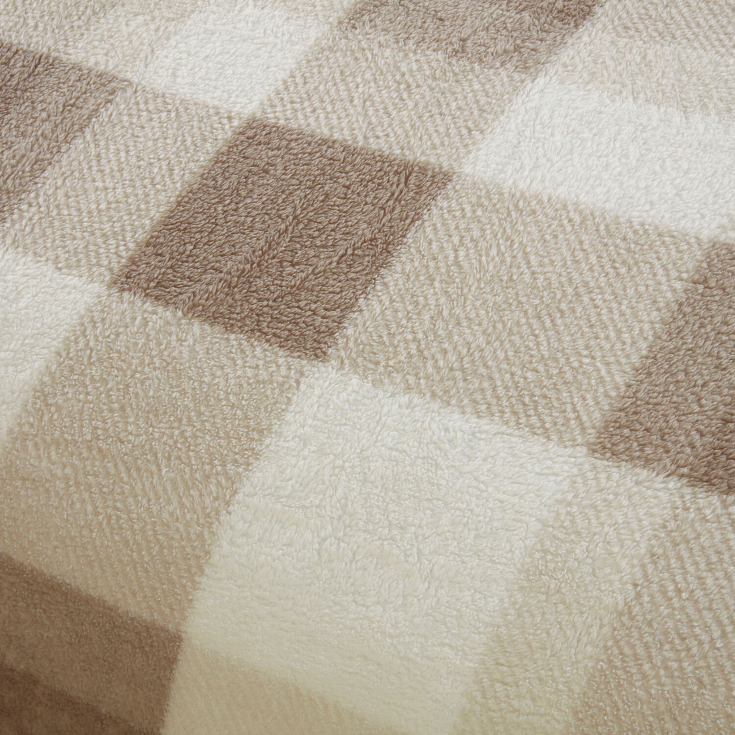 Teddy Fleece Check Duvet Set Natural King Image 3