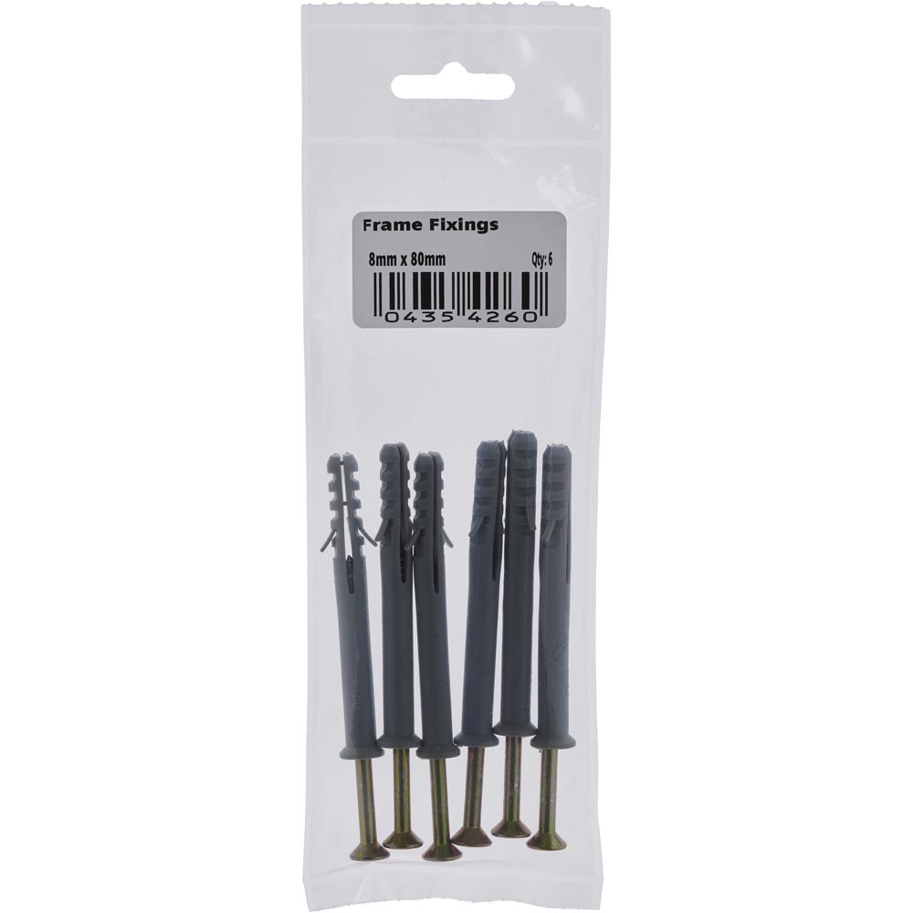 Rawlplug 8 x 80mm Grey Frame Fixings 6 Pack Image 1