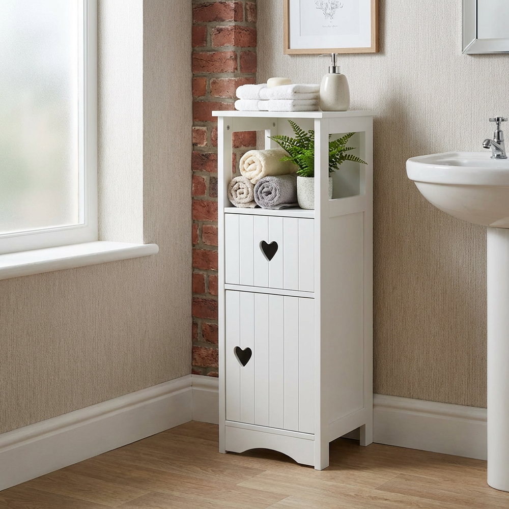 Oxford Single Door Single Drawer White Floor Cabinet Image 8