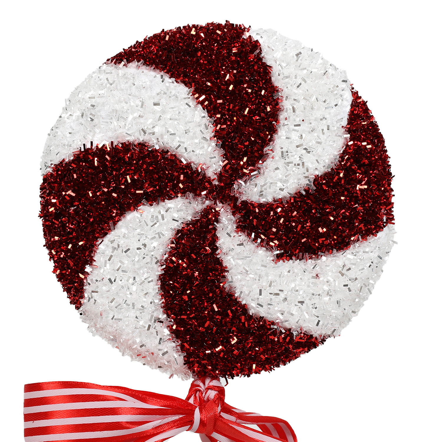 Candy Cane Lane Red Sparkle Lollipop Pick Image 2