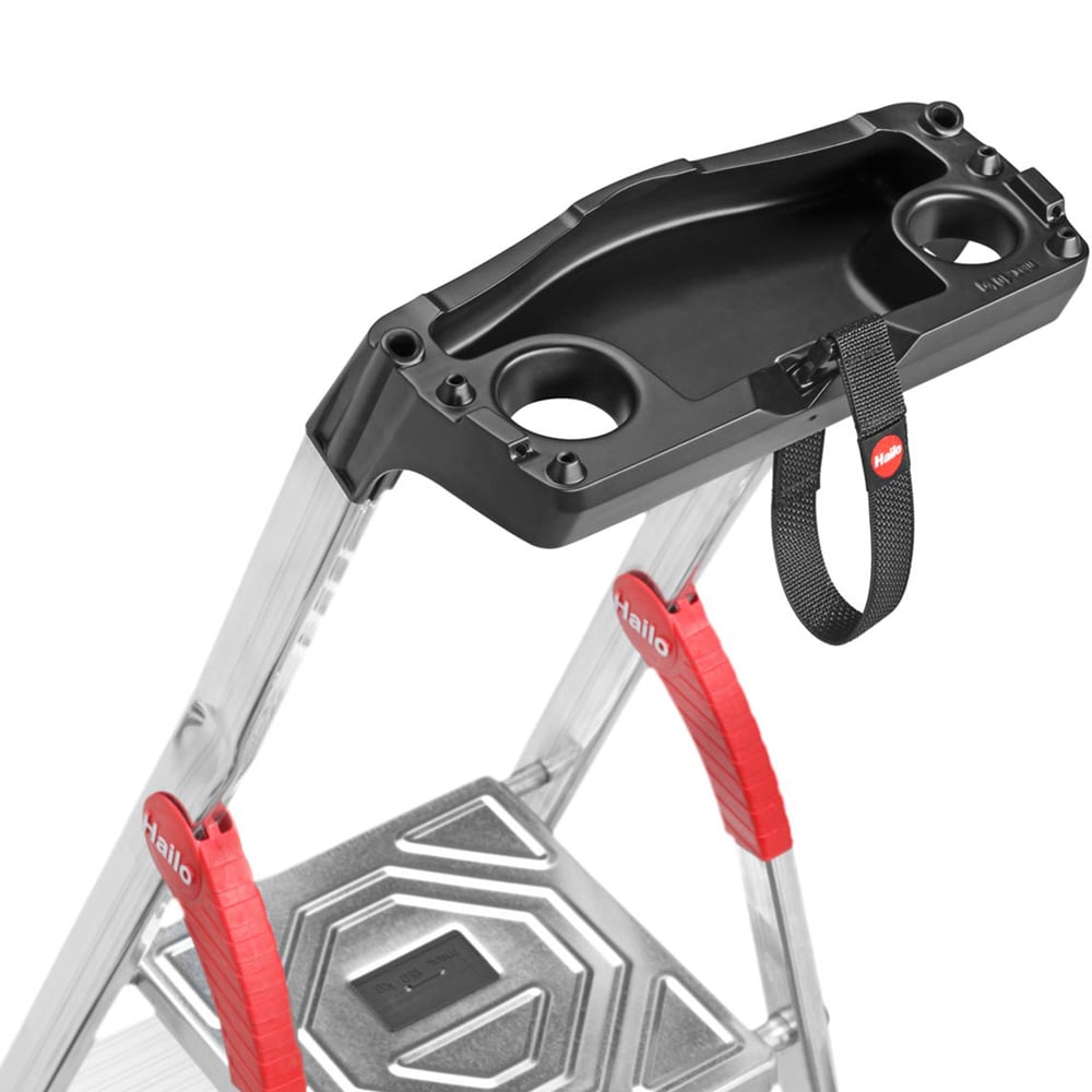 Hailo 8040-707 L80 7 Tread Aluminium Deep Step Ladder Image 4