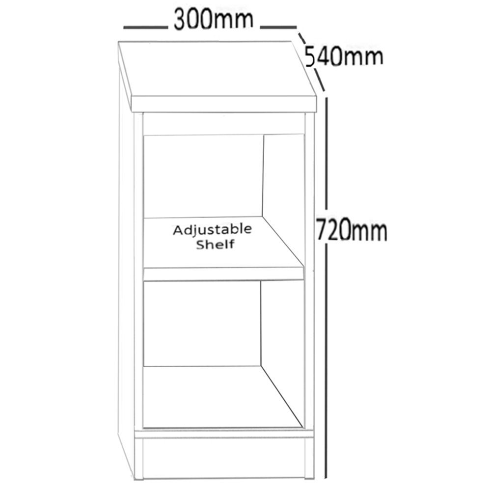 R White Cabinets 2 Shelf Brown Desk Height Wide Bookcase Image 5