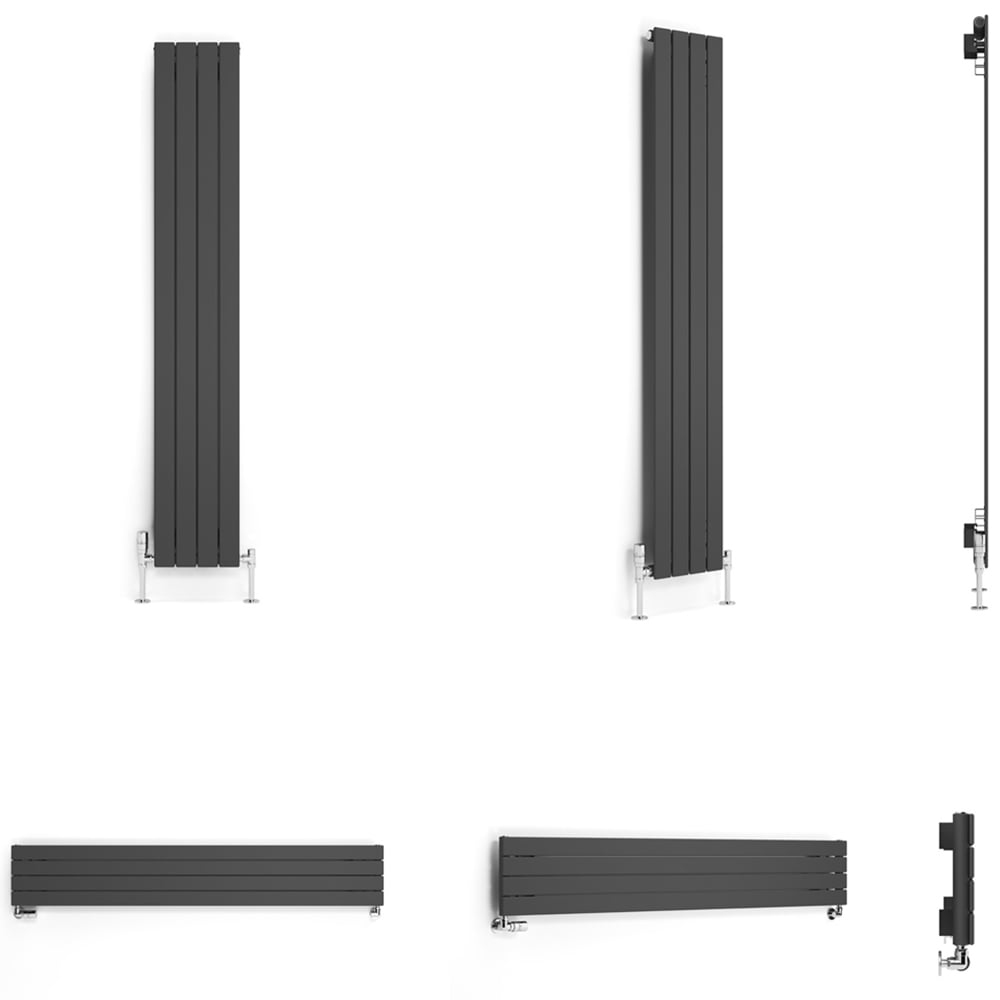 Terma Forte 1780 BTU Metallic Grey Single Panel Radiator 1800 x 292mm Image 6