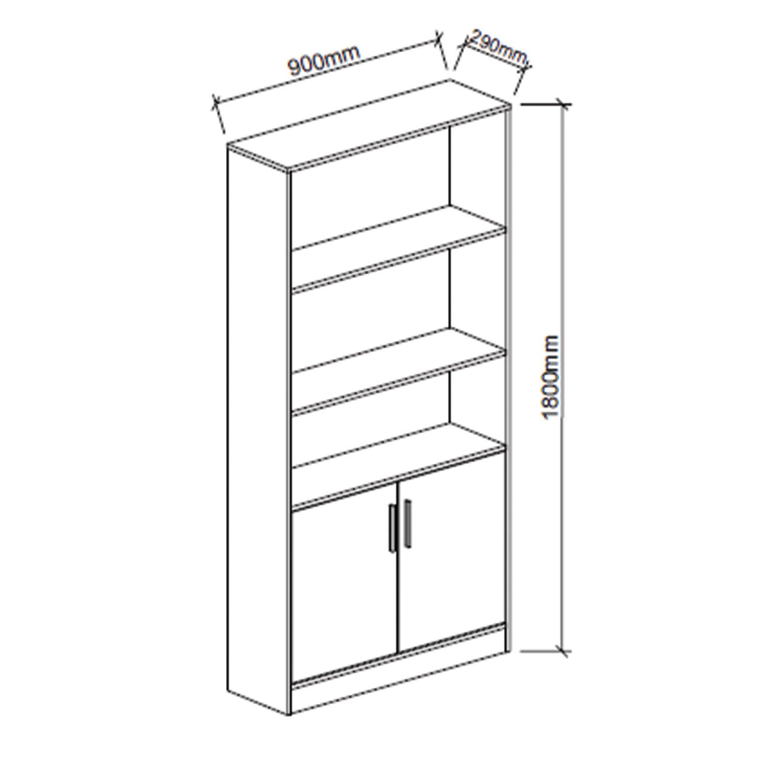 Hartley Bookcase - Light Grey Image 5