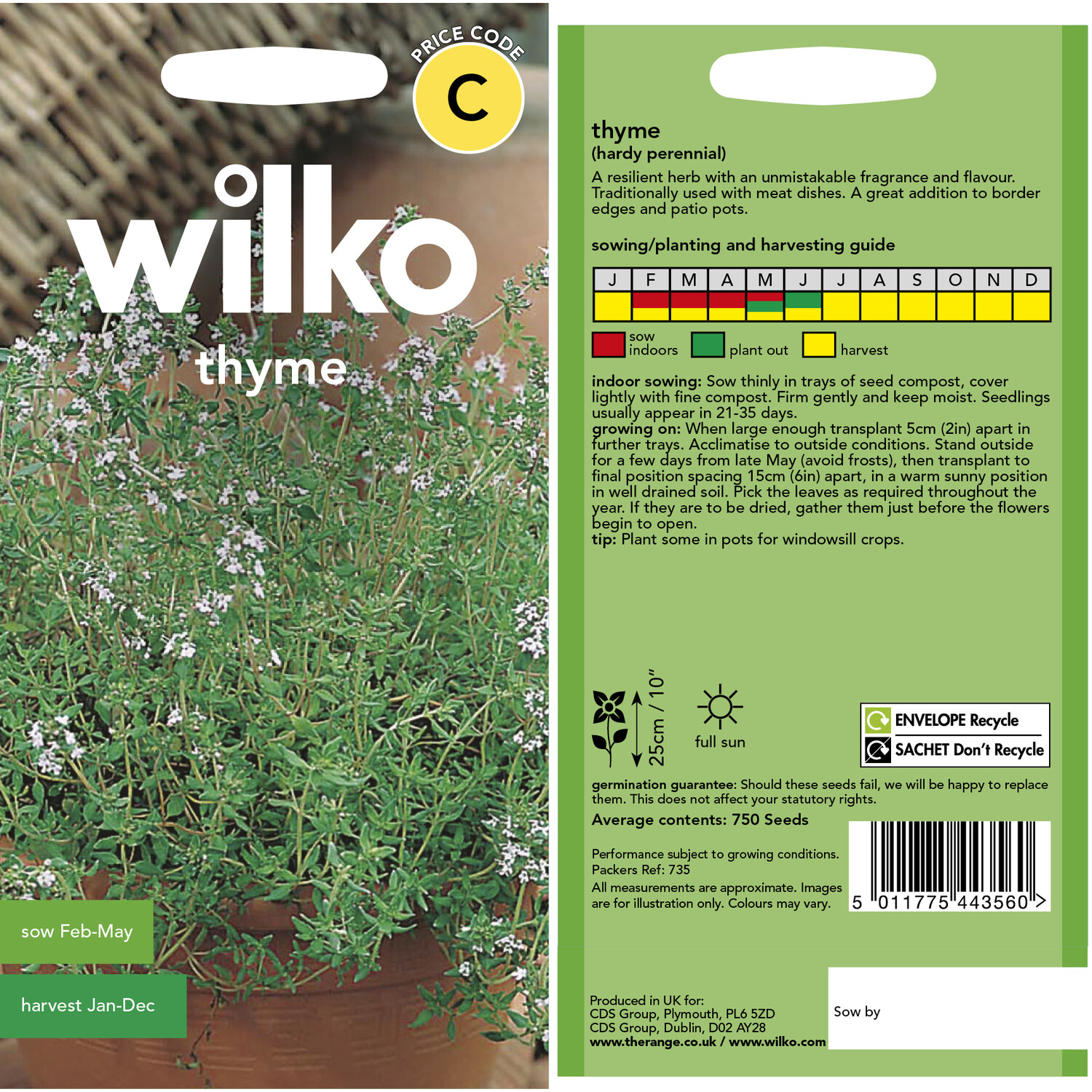 Wilko Thyme Herb Seeds Image 3