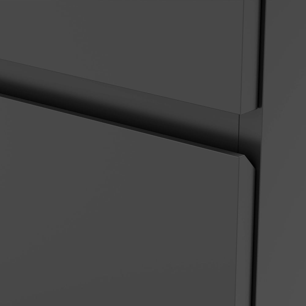 Portland 4 Drawer Black Chest of Drawers Image 4