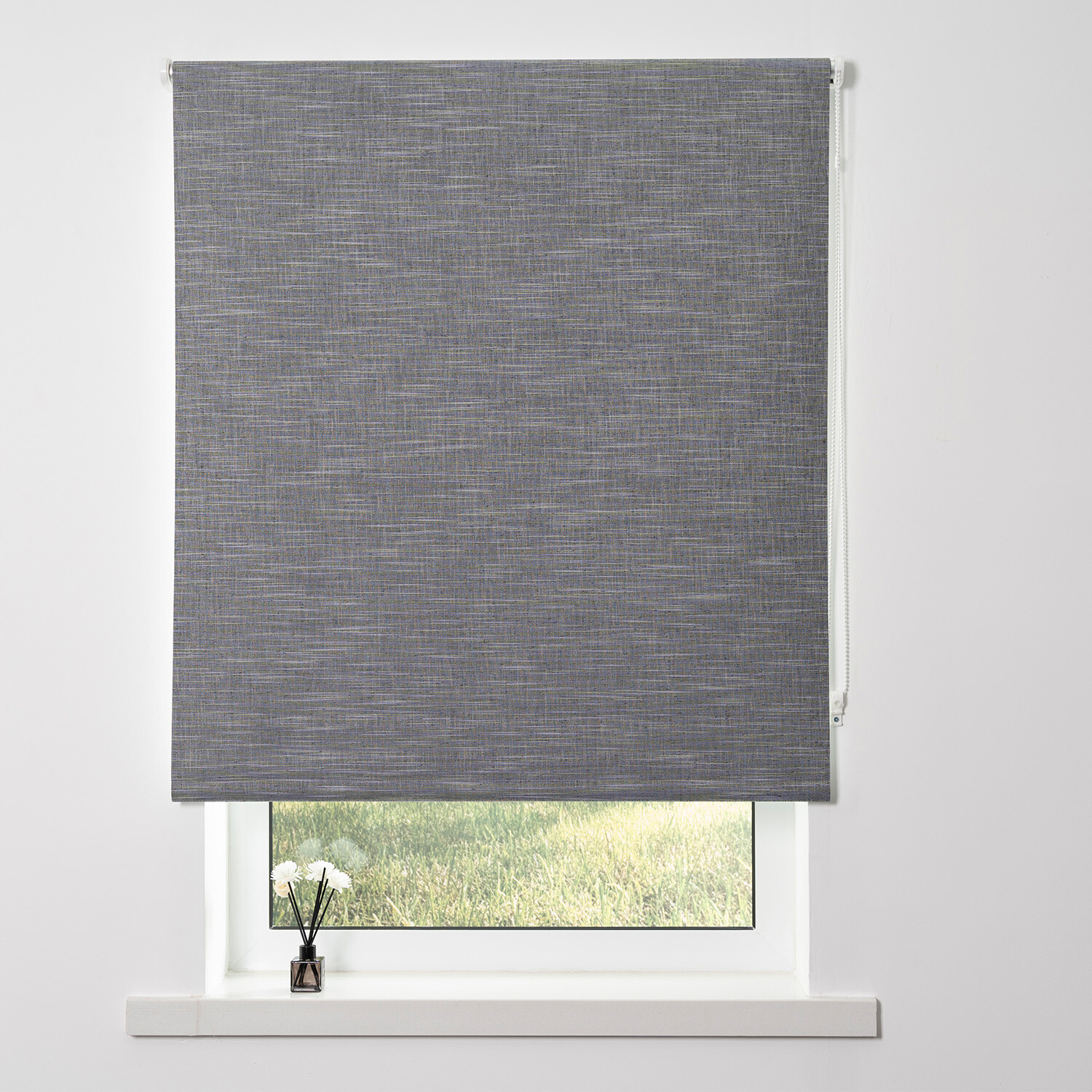 Blackout Textured Blind - Charcoal / 90cm Image 2