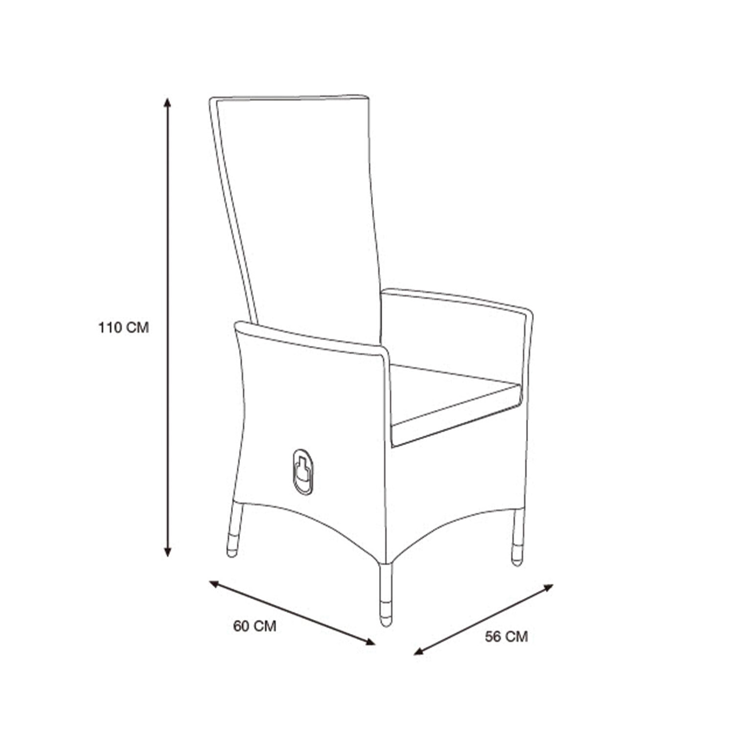 Samer Rattan Recliner Chair Image 3