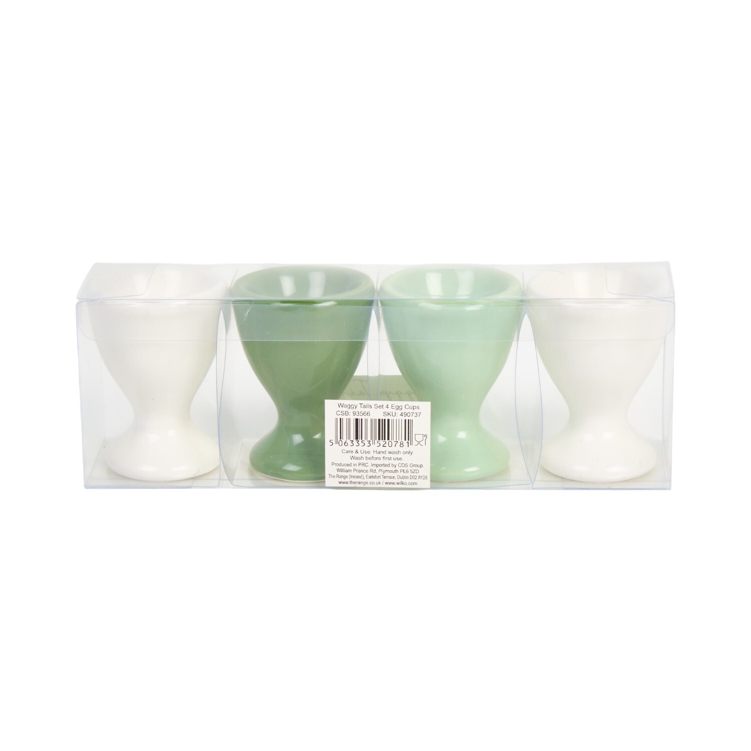 Pack of 4 Waggy Tails Egg Cups Green Image 2
