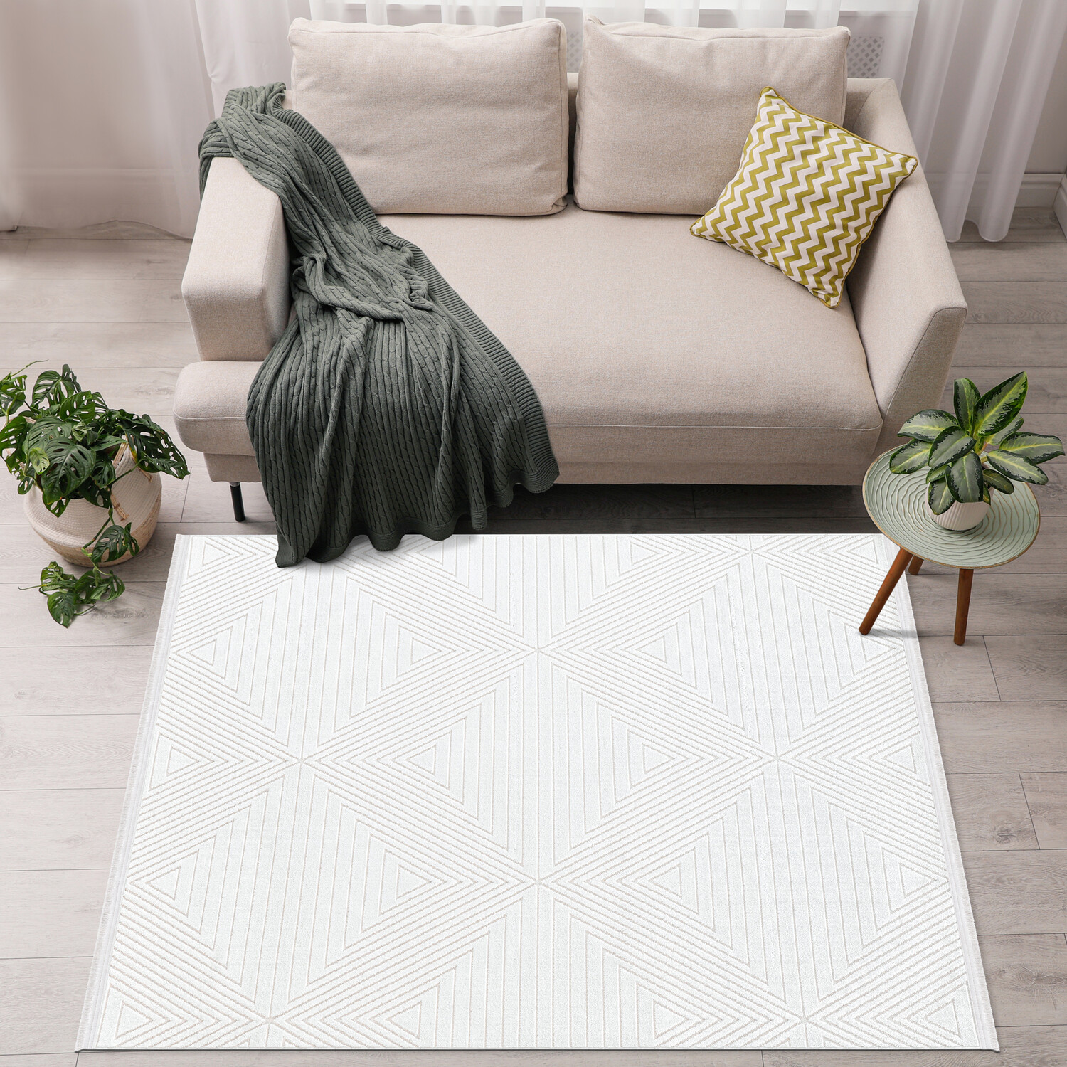 Atelier Geo Rug  - Cream / 120cm Image 1