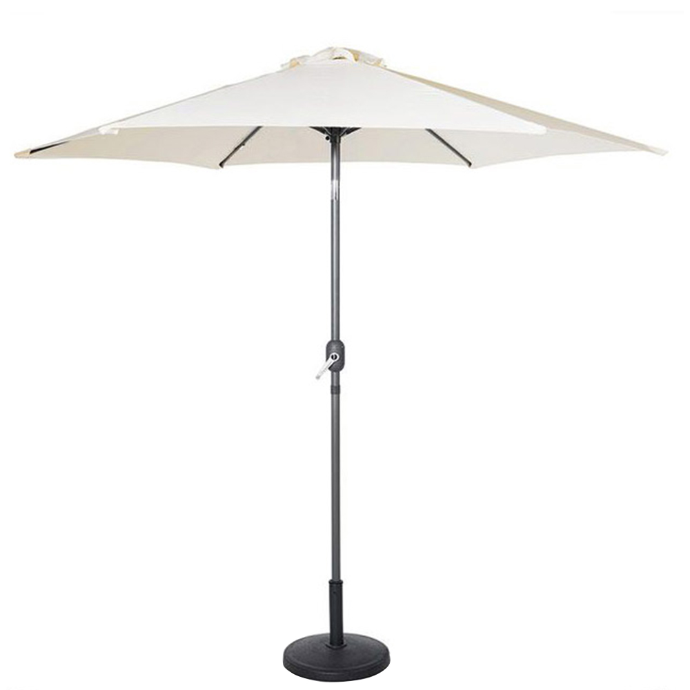 VonHaus Ivory Steel Parasol 2.7m Image 1