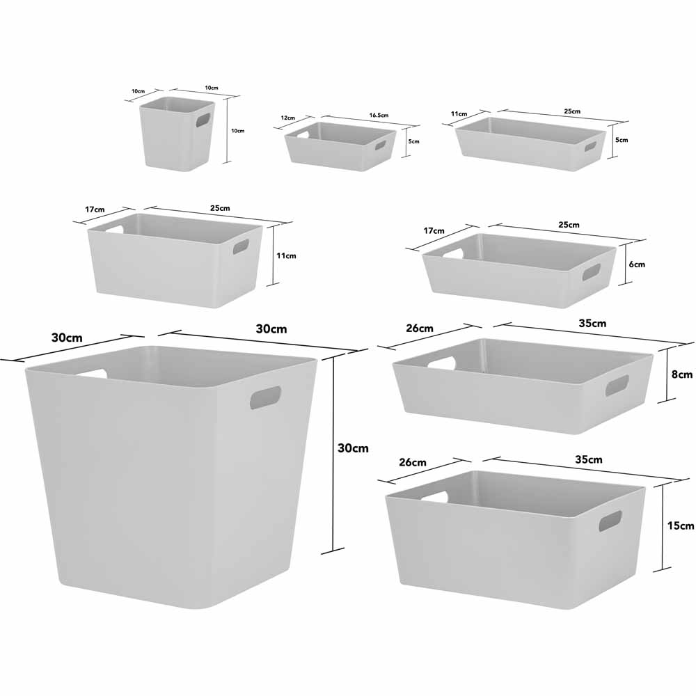 Wham Multisize Grey Studio Basket Set of 13 Image 4
