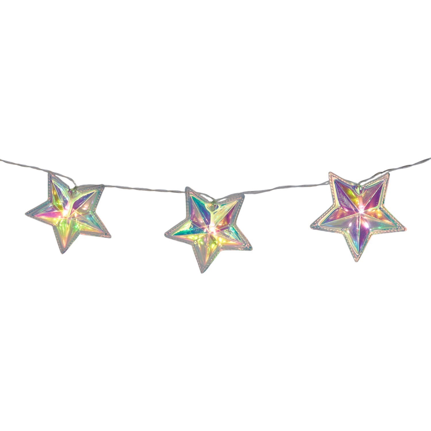 10 LED Star String Light Iridescent Image 3