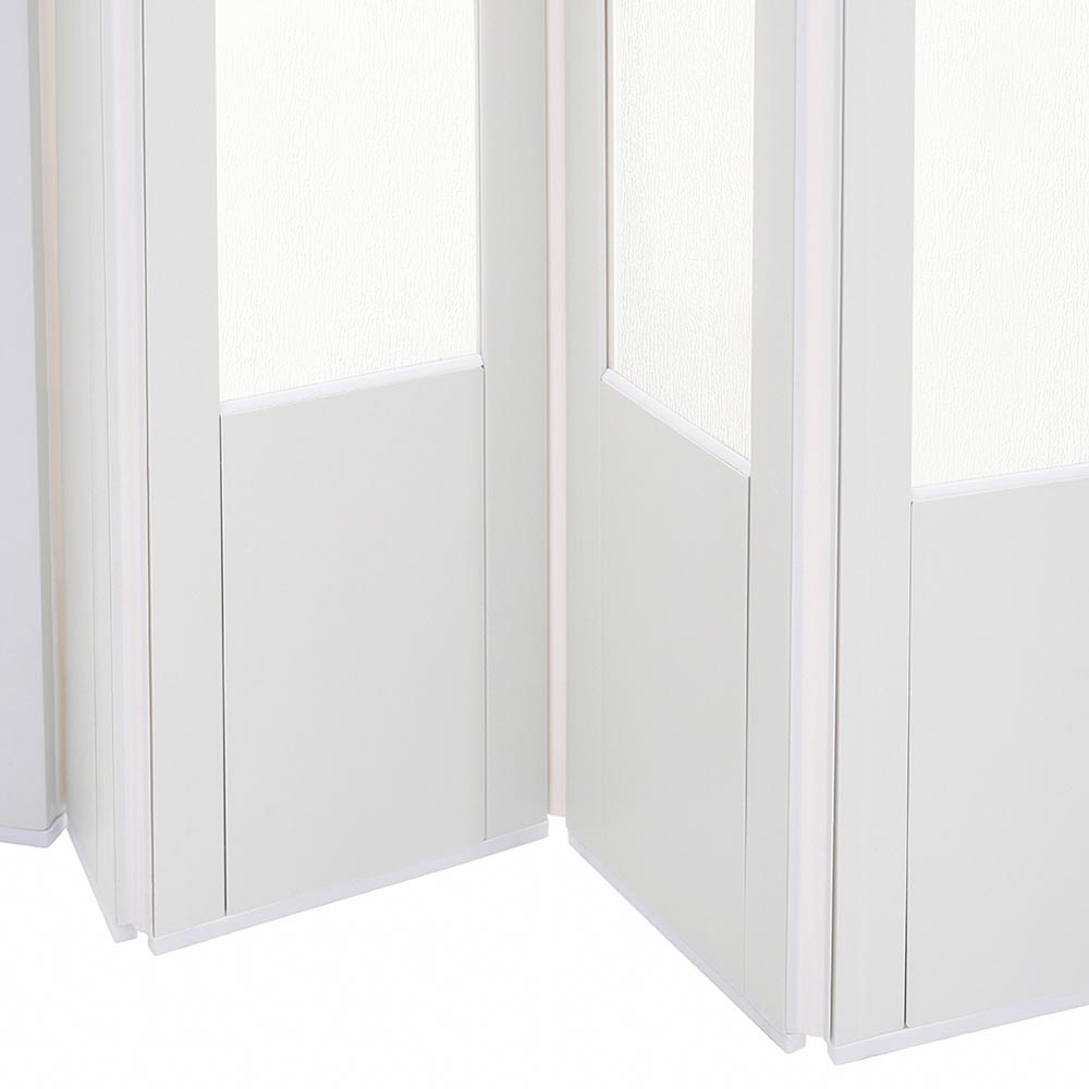 Living and Home Accordion White PVC and Acrylic Folding Door 87 x 203cm Image 3