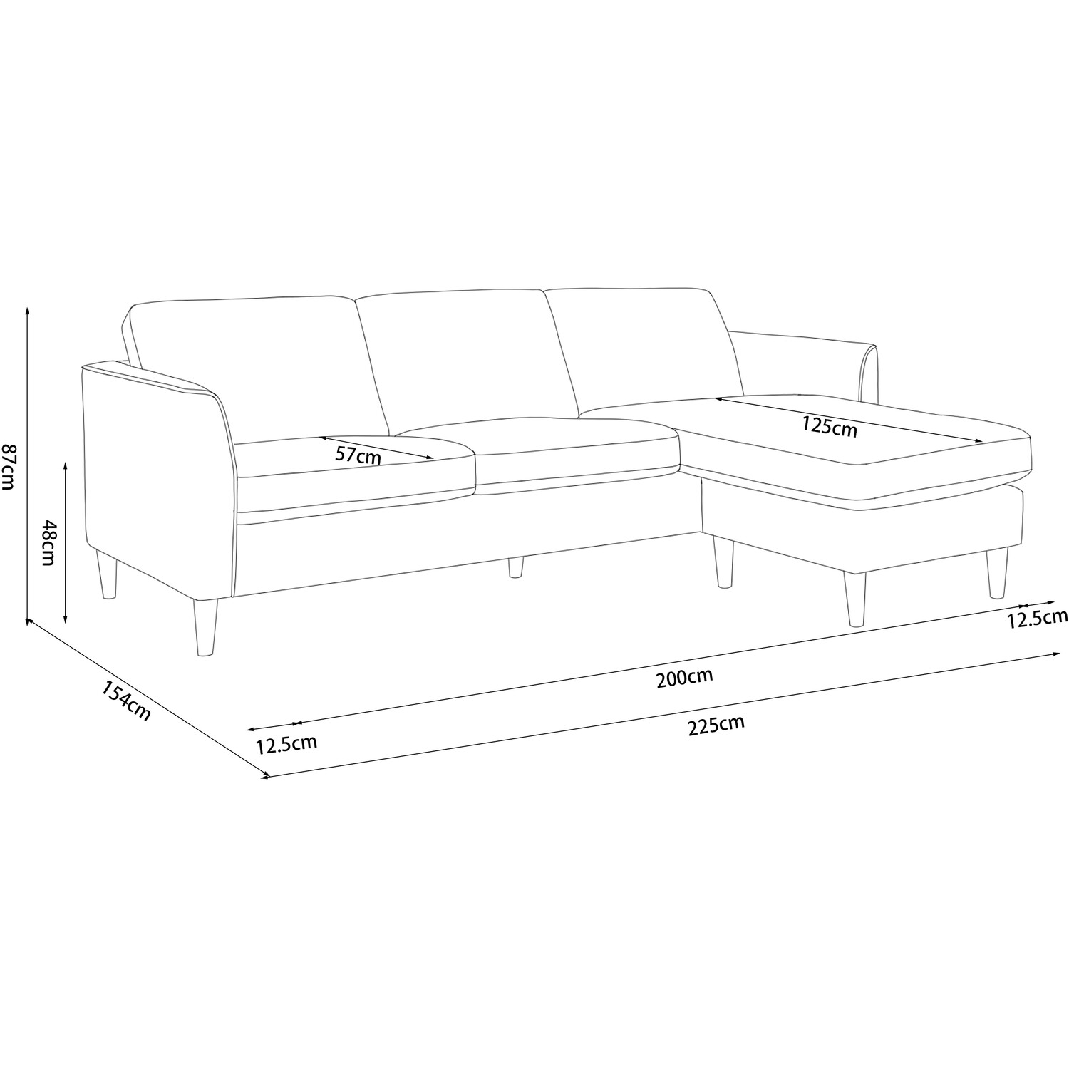 Bronx Corner Sofa - Slate Grey Image 3