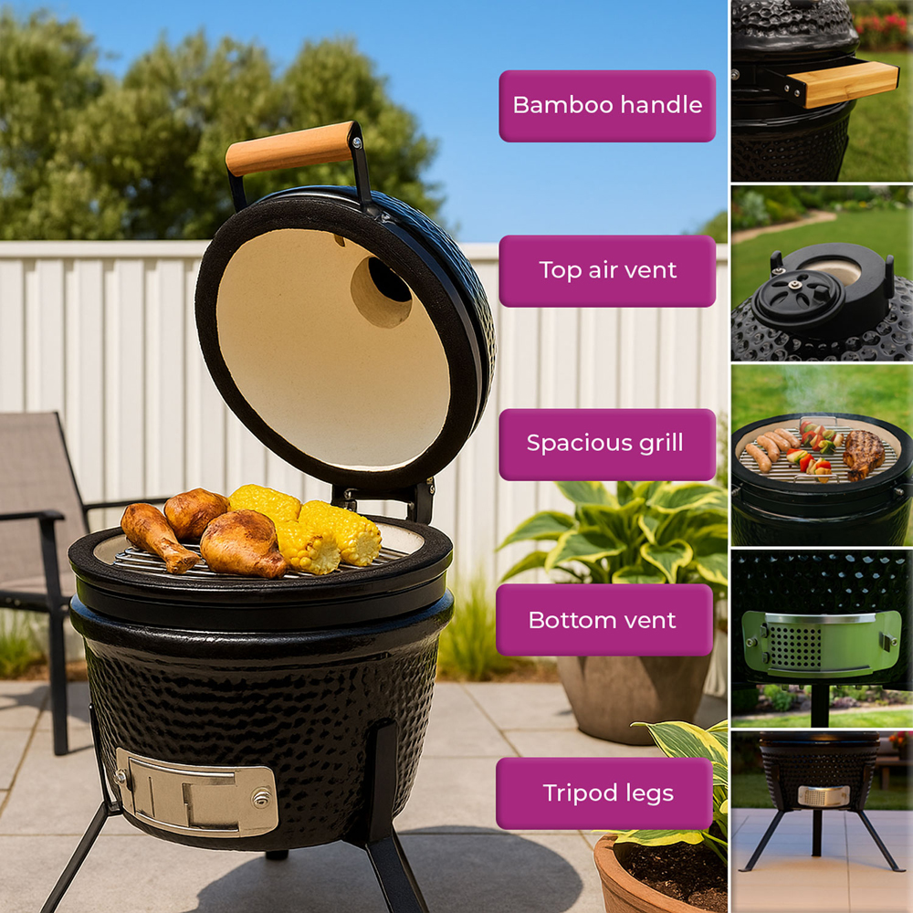 Neo Kamado Ceramic Mini BBQ Grill Image 5