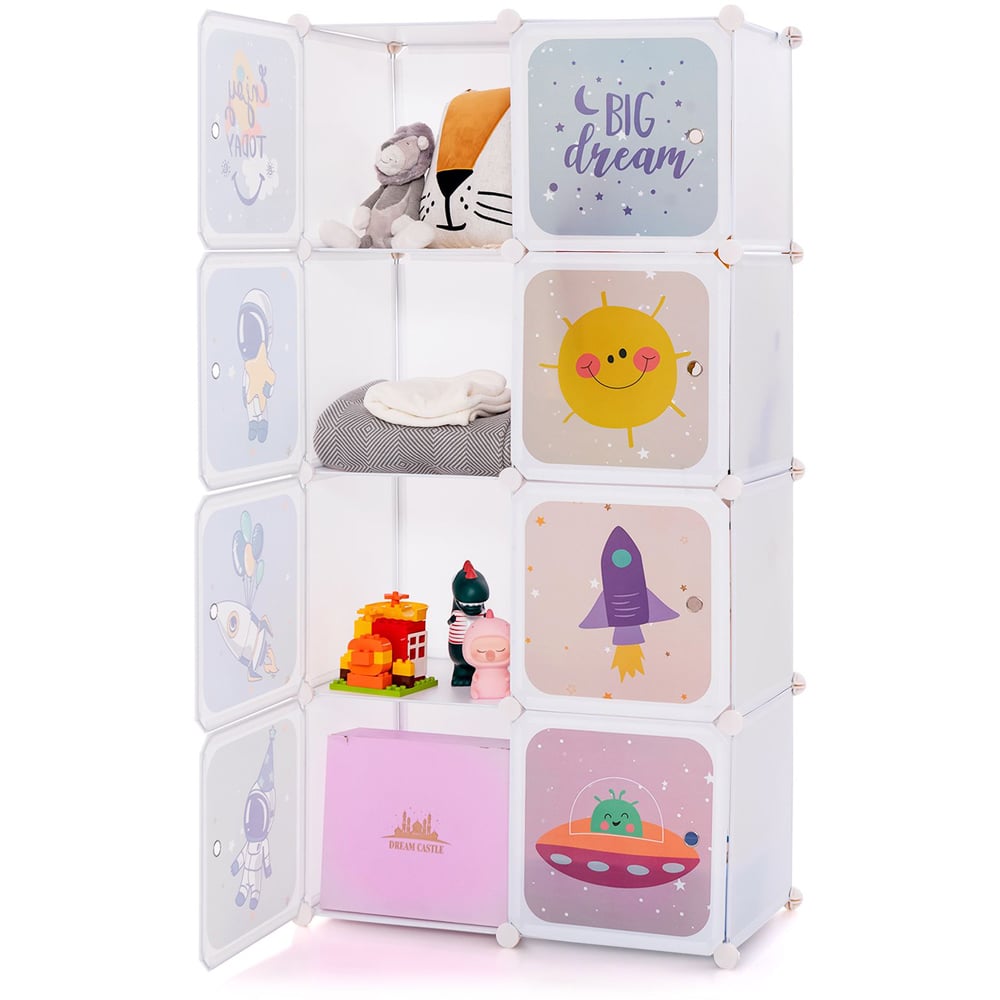 Costway White 8 Cube Baby Closet Organiser Image 3