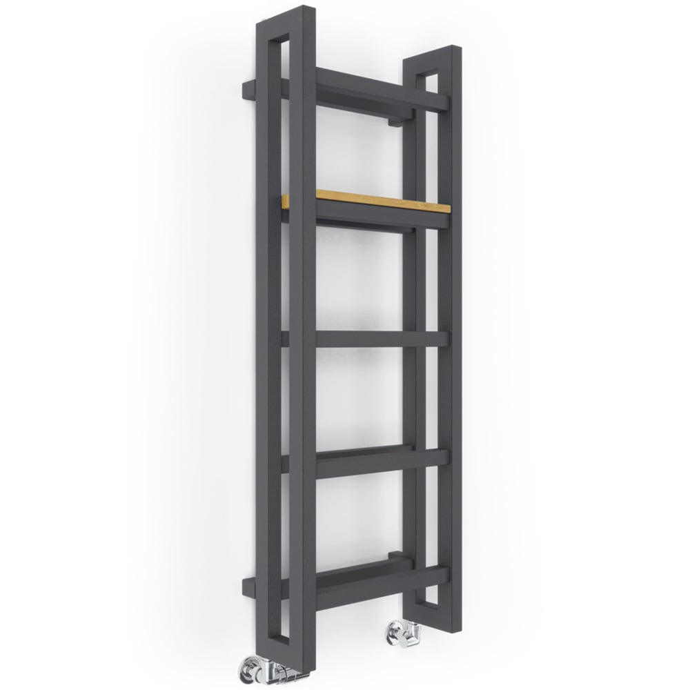 Terma Stand Oak Wood Towel Rail Shelf 400mm Image 6