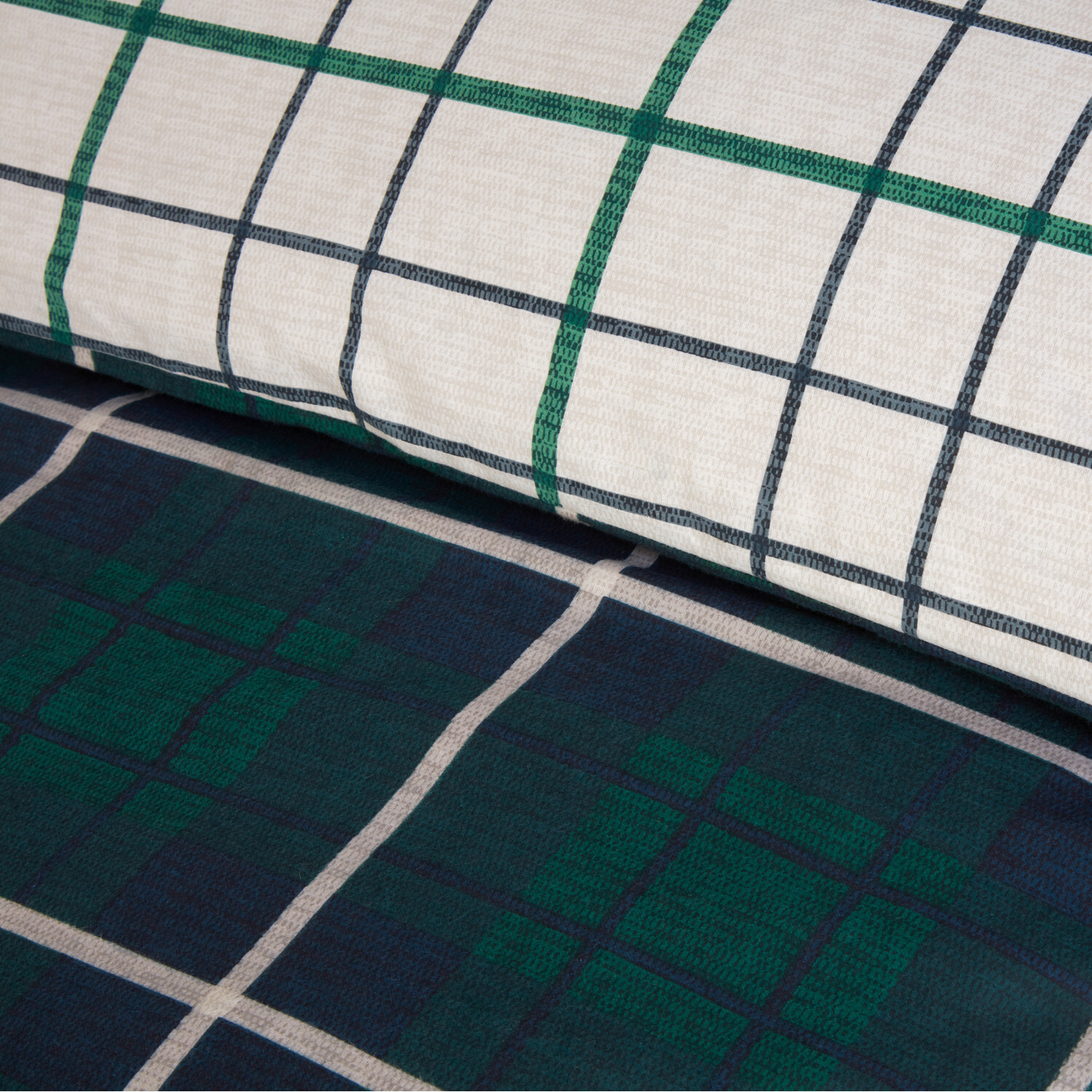 Barton Check Duvet Set Navy King Image 3