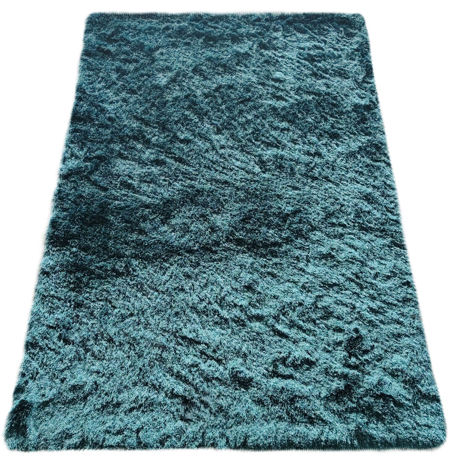 Silky Shaggy Rug - Emerald / 200cm Image 1