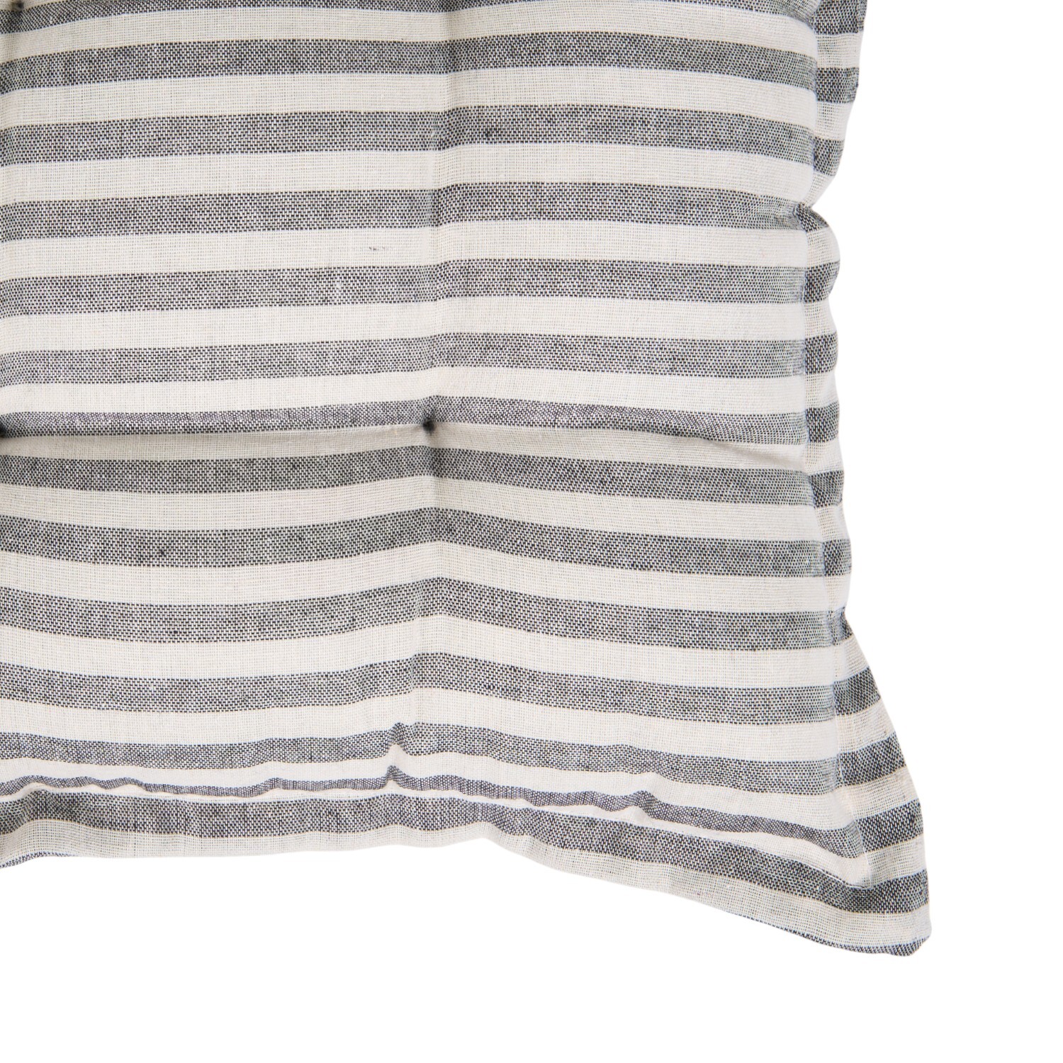 Soft Stripe Seat Pad Grey and White Image 3