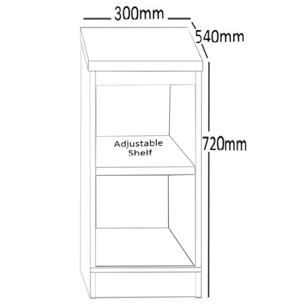 R White Cabinets 2 Shelf Brown Desk Height Bookcase Image 5