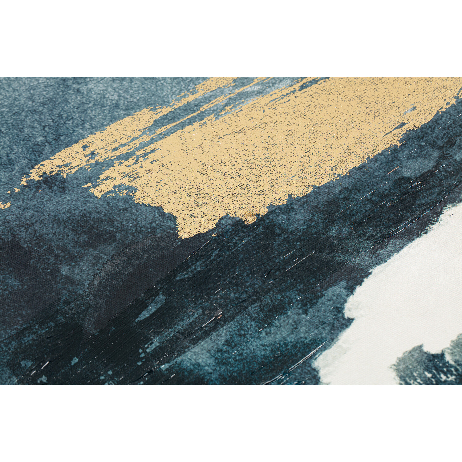 Cobalt Gold Foil Canvas Blue Image 3