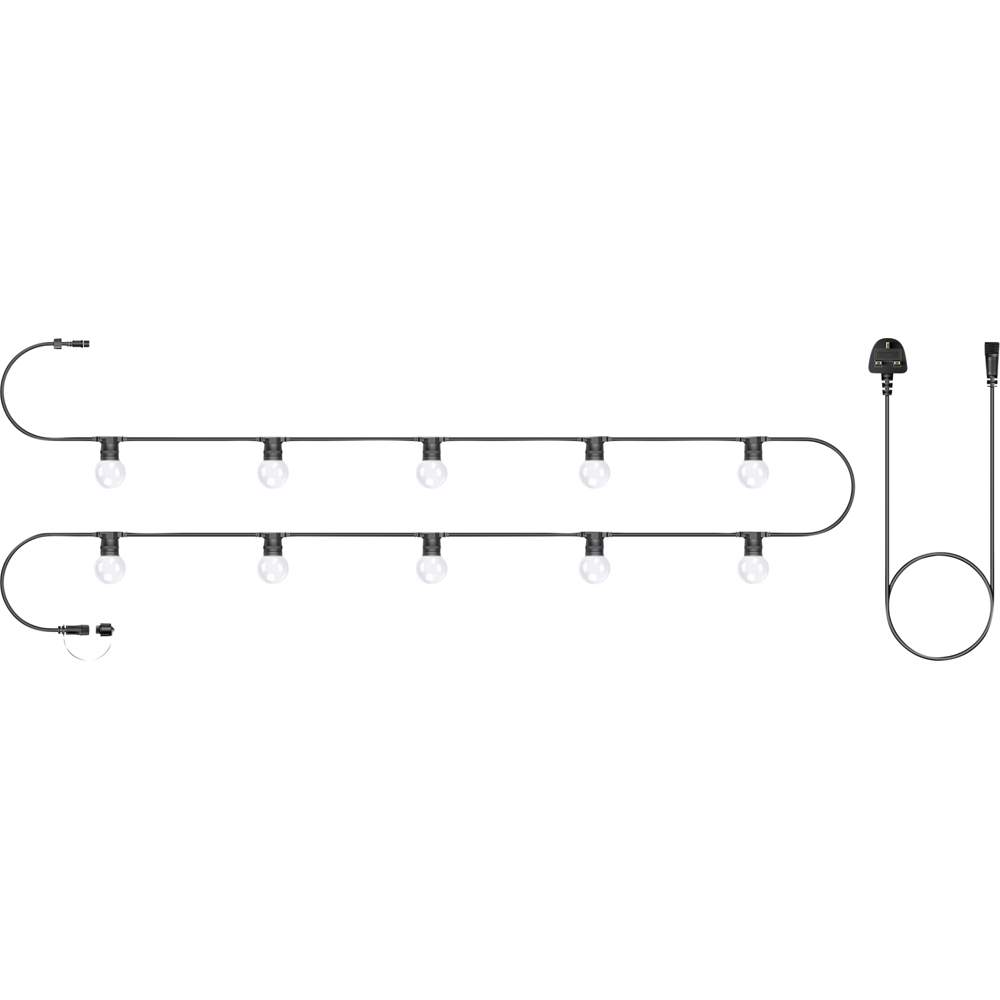 Eagle Connect Festoon 10 Cool White Clear Lamps LED String Light 10m Image 2