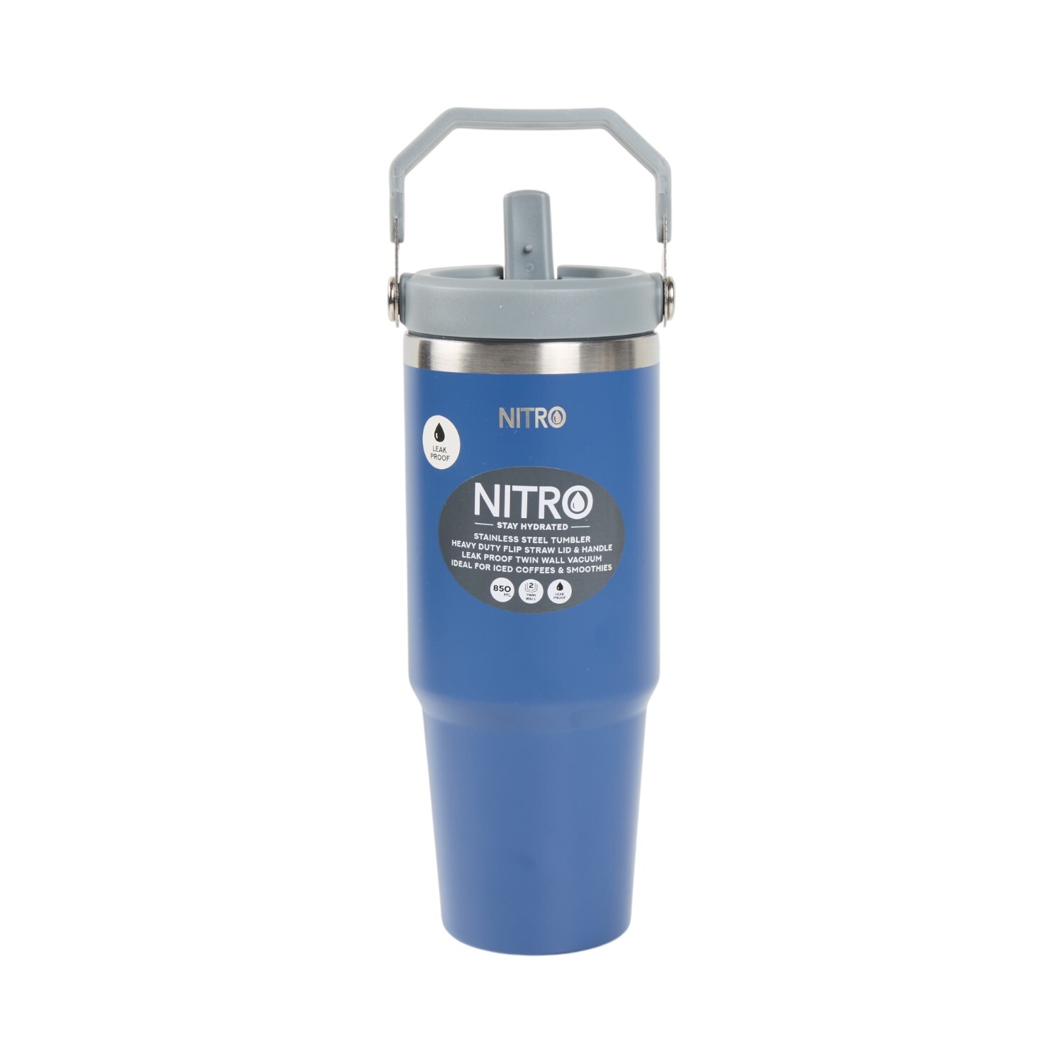 Nitro Stainless Steel Vacuum Tumbler with Handle Image 2
