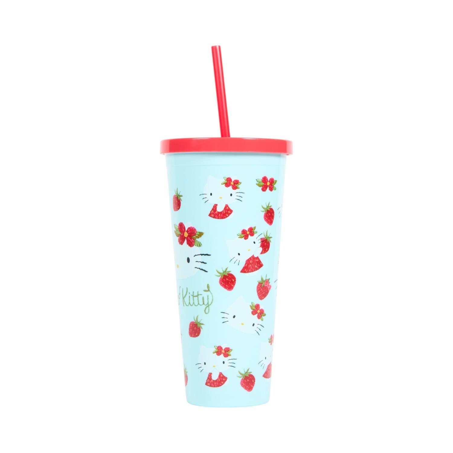 Strawberry Hello Kitty Tumbler - Blue and Red Image 2