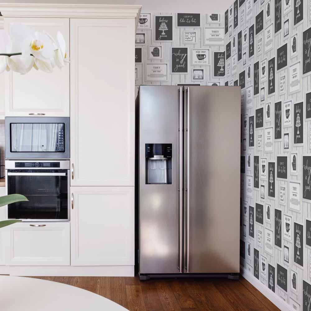 Contour Framed Quotes Black and White Wallpaper Image 3