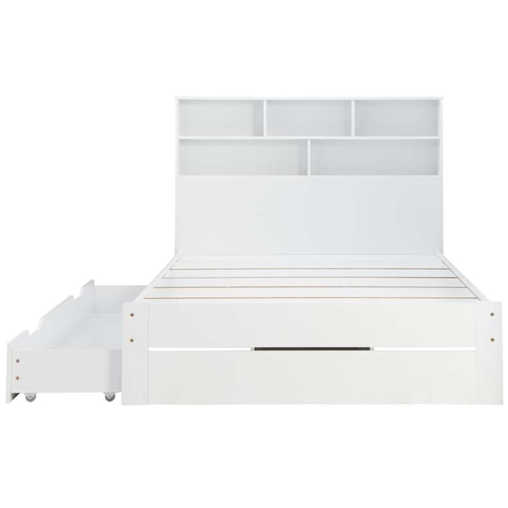 Alfie Double White Storage Bed Image 3