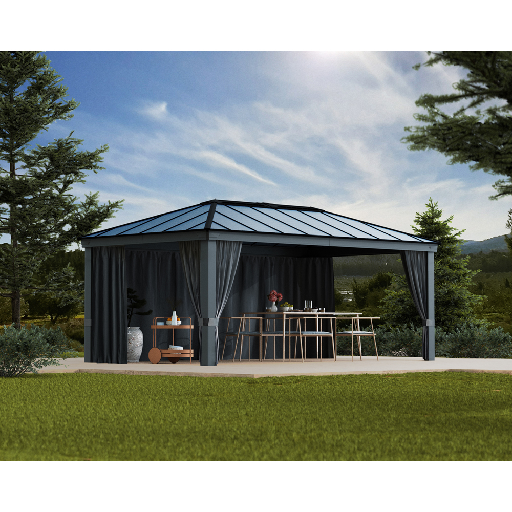 Palram Canopia Dallas 3.6 x 6m Gazebo Curtain 4 Pack Image 2