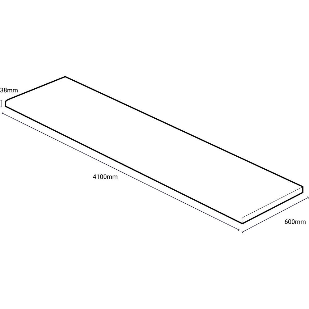 Omega Classic Woodstone Blanc Postformed Laminate Worktop 4100 x 600 x 38mm Image 5