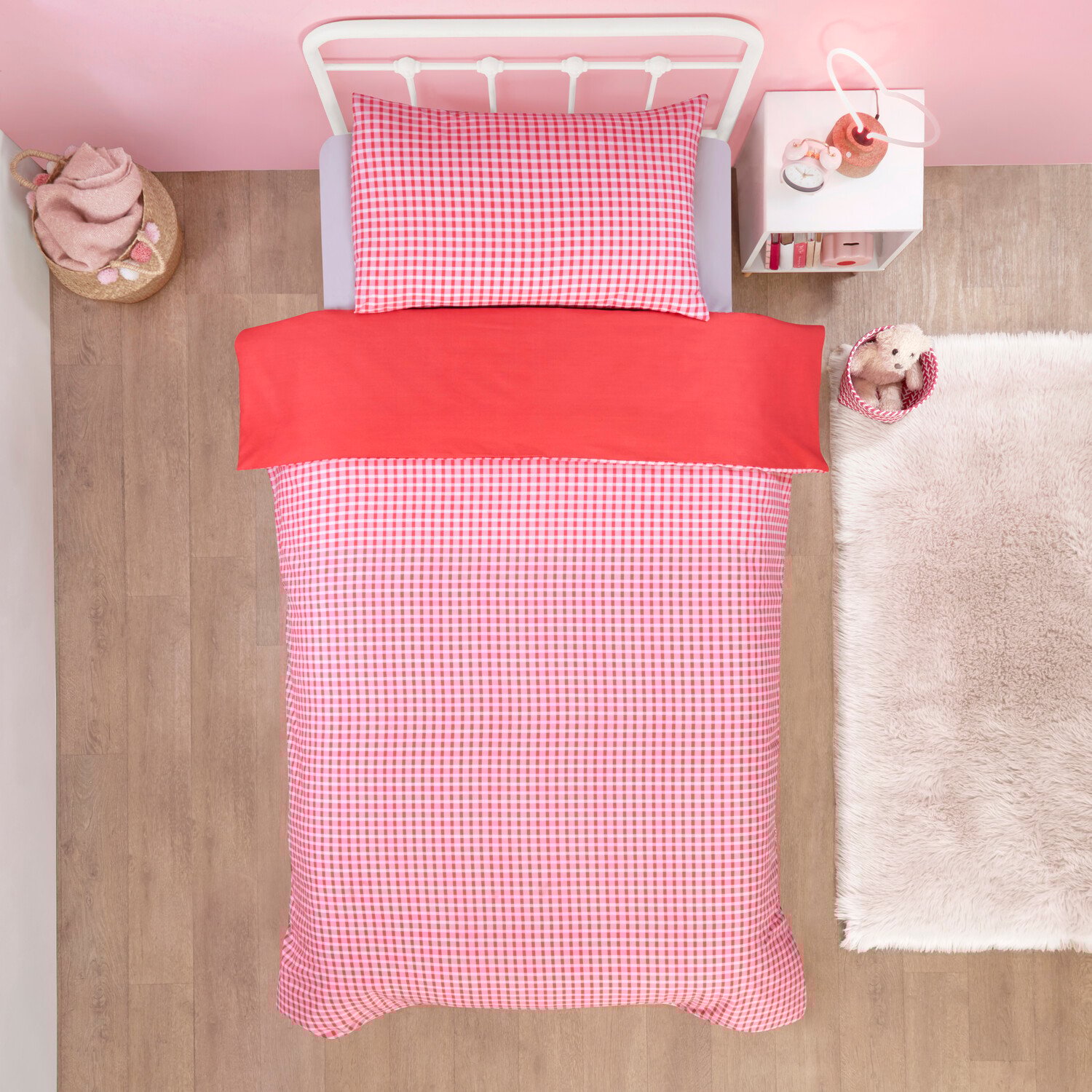 Pack of 2 Hearts Duvet Sets - Pink Image 4