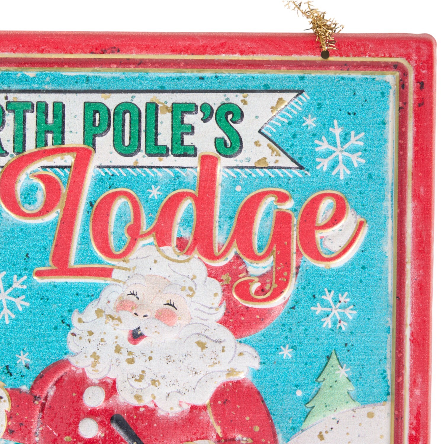 Retro Santa Hanging Wall ArtMulticolour Image 3